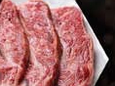 Raw marbled beef for the BBQ grill