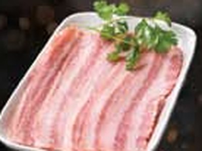 Sliced pork belly for hot pot